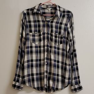 Classic Light Soft Blue and Gray Flannel Printed